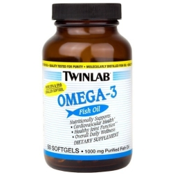 Жирные кислоты (Омега жиры) Twinlab Omega-3 Fish Oil  (50 капс)
