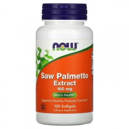 Препараты для повышения тестостерона NOW NOW Saw Palmetto Extract 160 mg 120 softgels  (120 softgels)